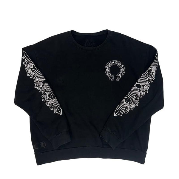 Chrome Hearts Floral Horseshoe Crewneck - Pre-Owned Size M