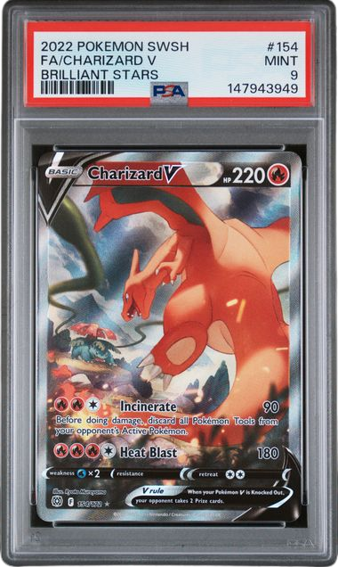 PSA 9 FA/CHARIZARD V BRILLIANT STARS