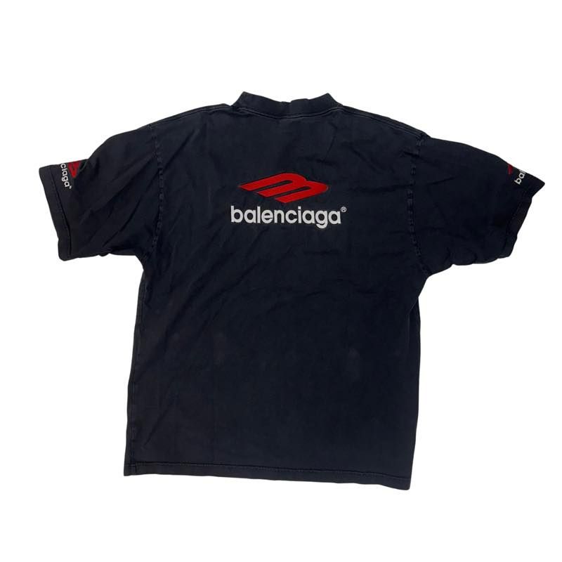 Balenciaga 3B Sports Icon T-Shirt Black/Red - Worn Once Size M