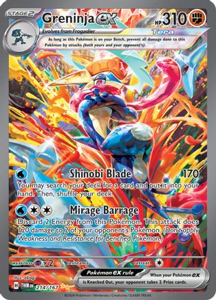 Greninja ex (214/167) - SV06 Twilight Masquerade Holofoil