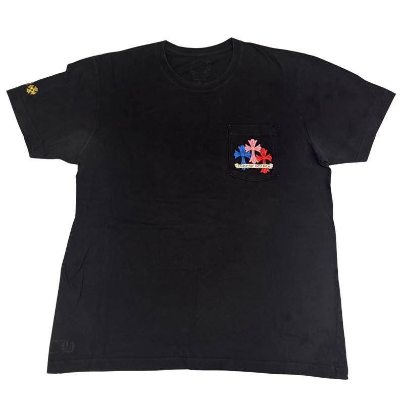 Chrome Hearts Multi Color Cross Cemetery T-Shirt Black - Lightly Pre-Owned Size XL