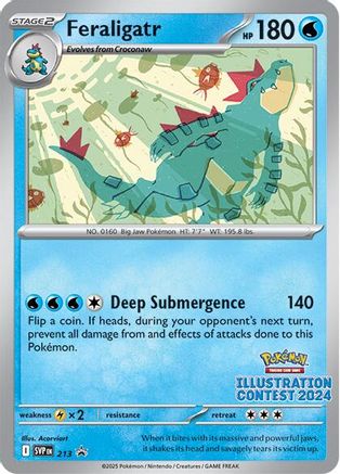 Feraligatr (Illustration Contest 2024) (213) - SV Scarlet & Violet Promo Cards