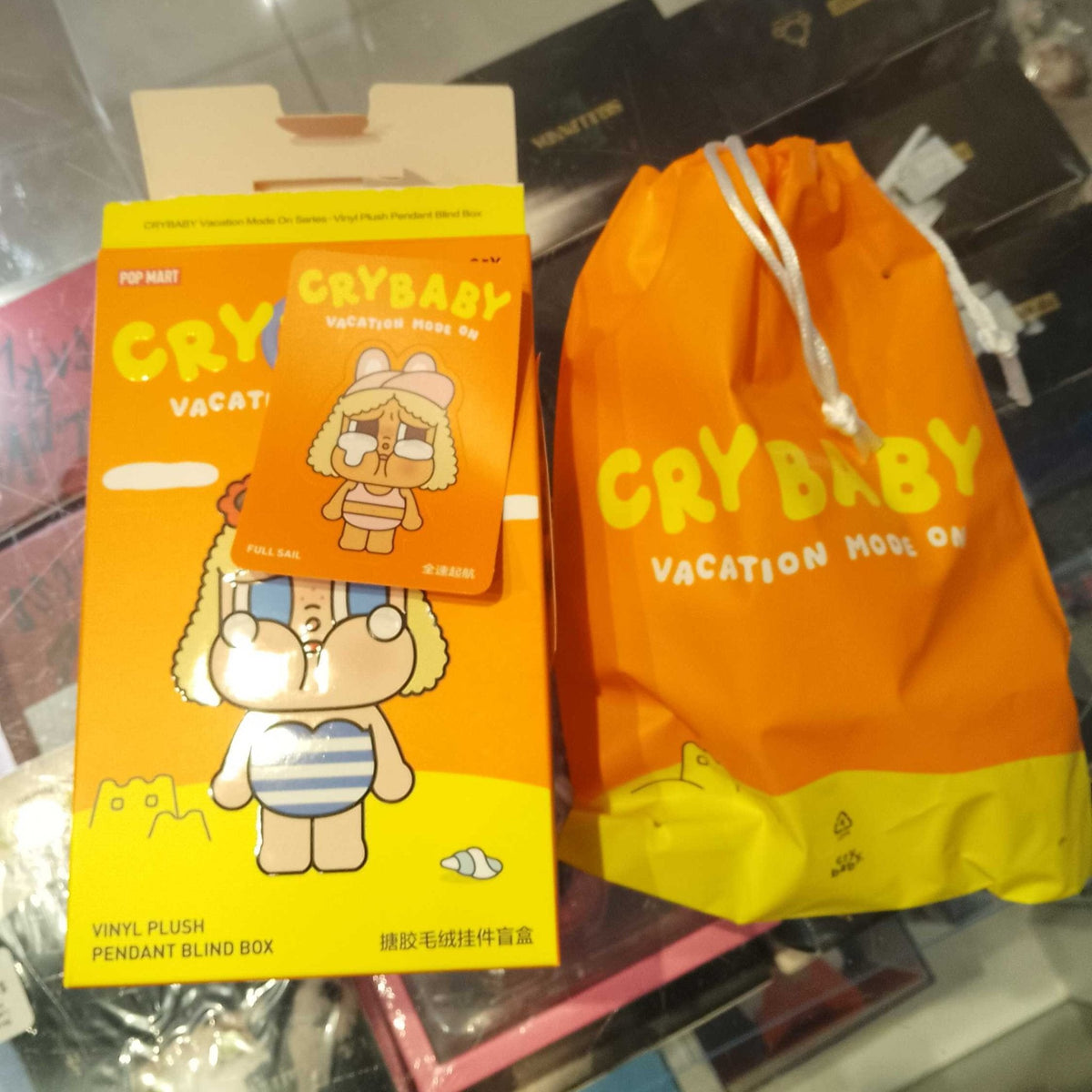 FULL SAIL - POPMART CRYBABY Vacation Mode On Series - Vinyl Push Pendant