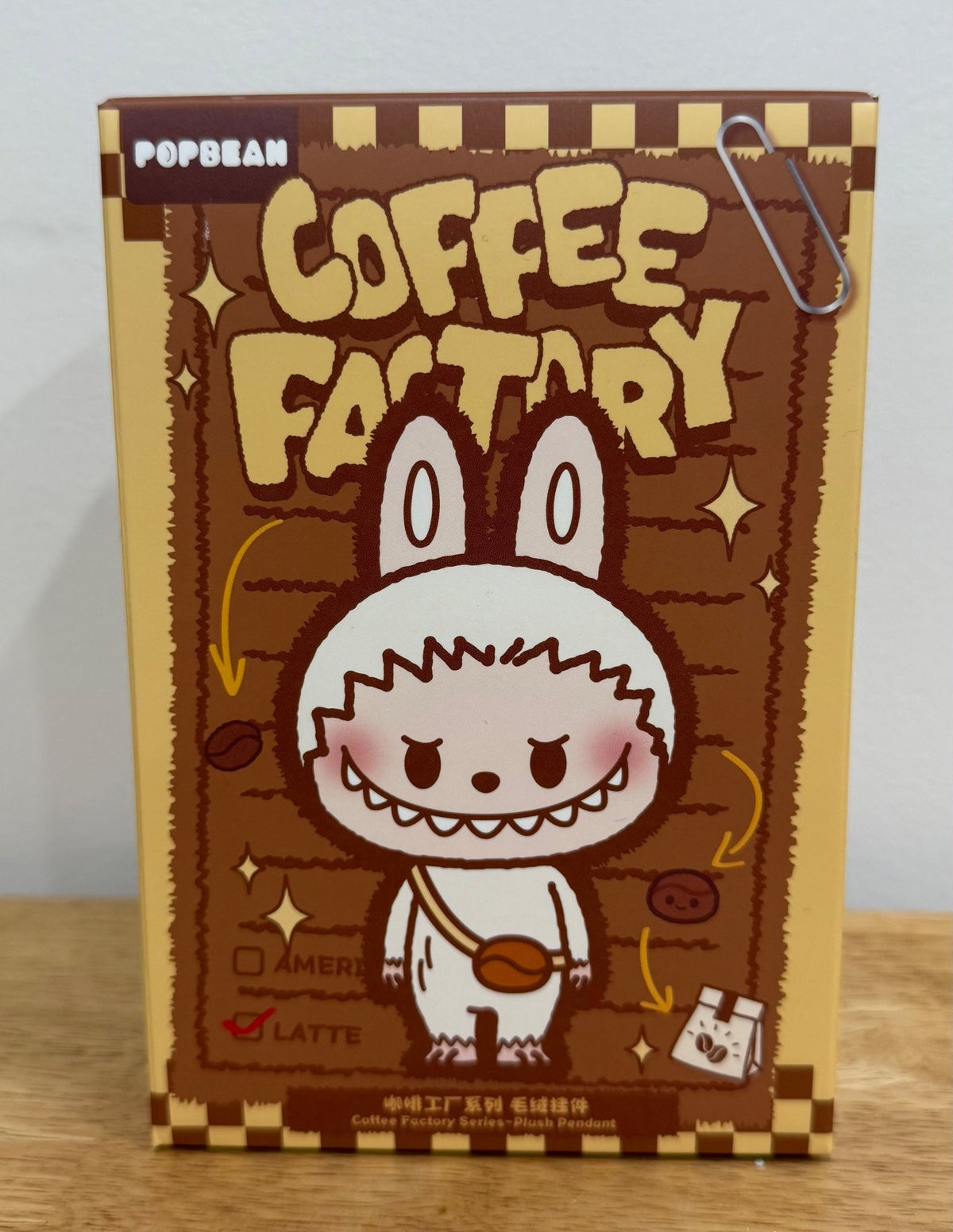 Labubu Coffee Bean Grinder - Popbean Coffee Factory Series Plush Pendant - Pop Mart