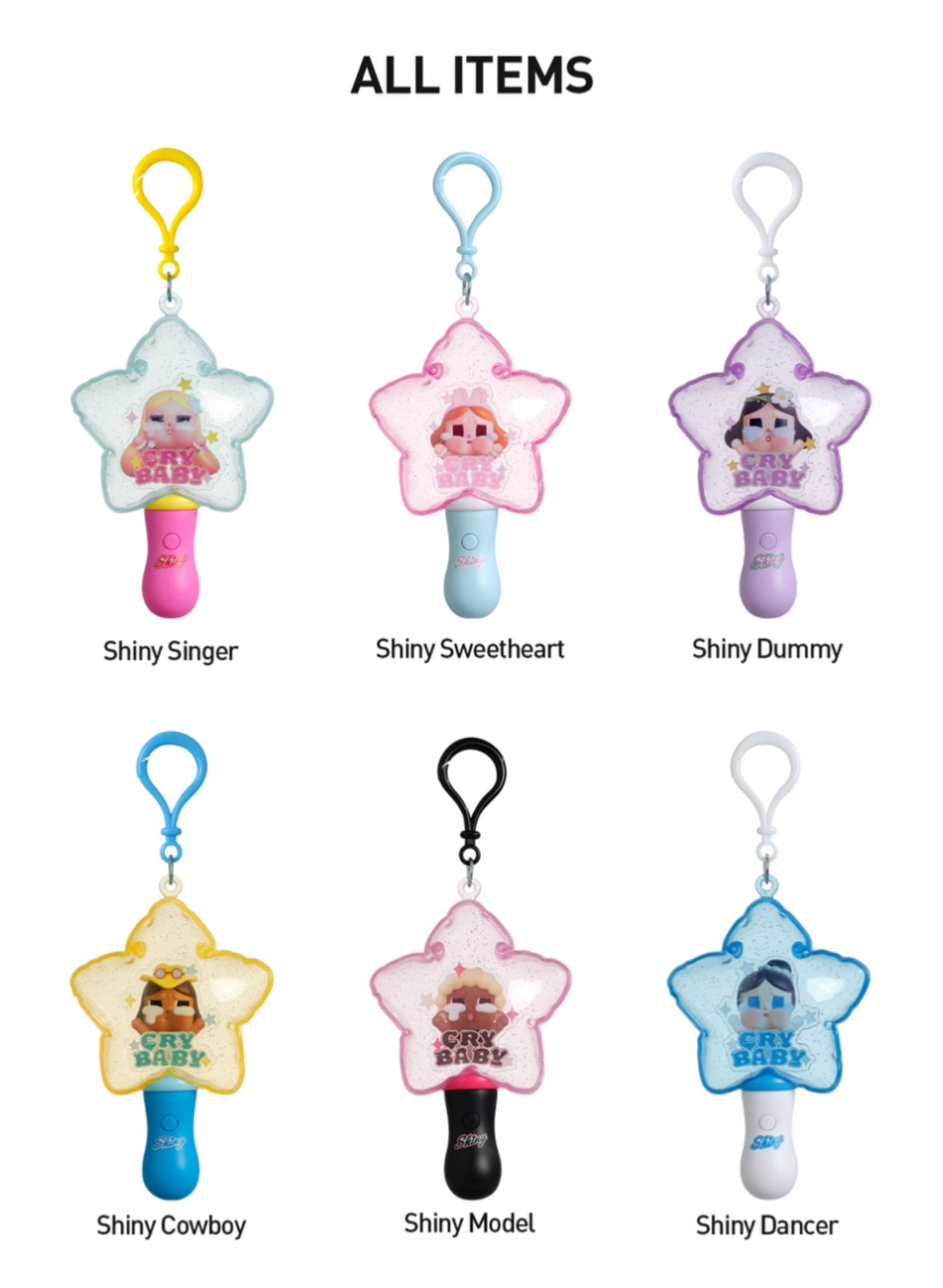 Crybaby Shiny Shiny Blind Box Series Luminous Pendant Popmart