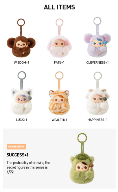Pucky Tap Tap Babies Series-Vinyl Plush Pendant Blind Box by POP MART