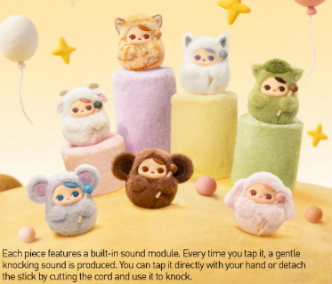 Pucky Tap Tap Babies Series-Vinyl Plush Pendant Blind Box by POP MART