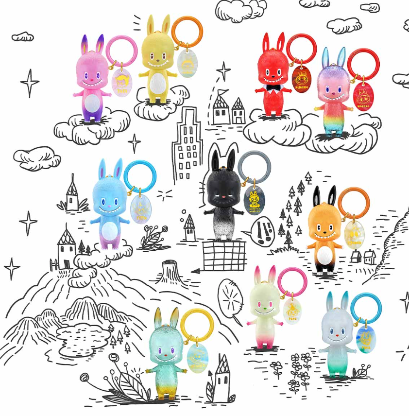 Labubu 10th Anniversary Blind Box Series Figures THE MONSTERS keychain by POP MART
