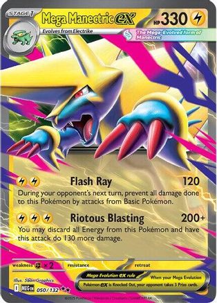 Mega Manectric ex (50/132) - ME01 Mega Evolution Holofoil