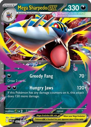 Mega Sharpedo ex (61/094) - ME02 Phantasmal Flames Holofoil