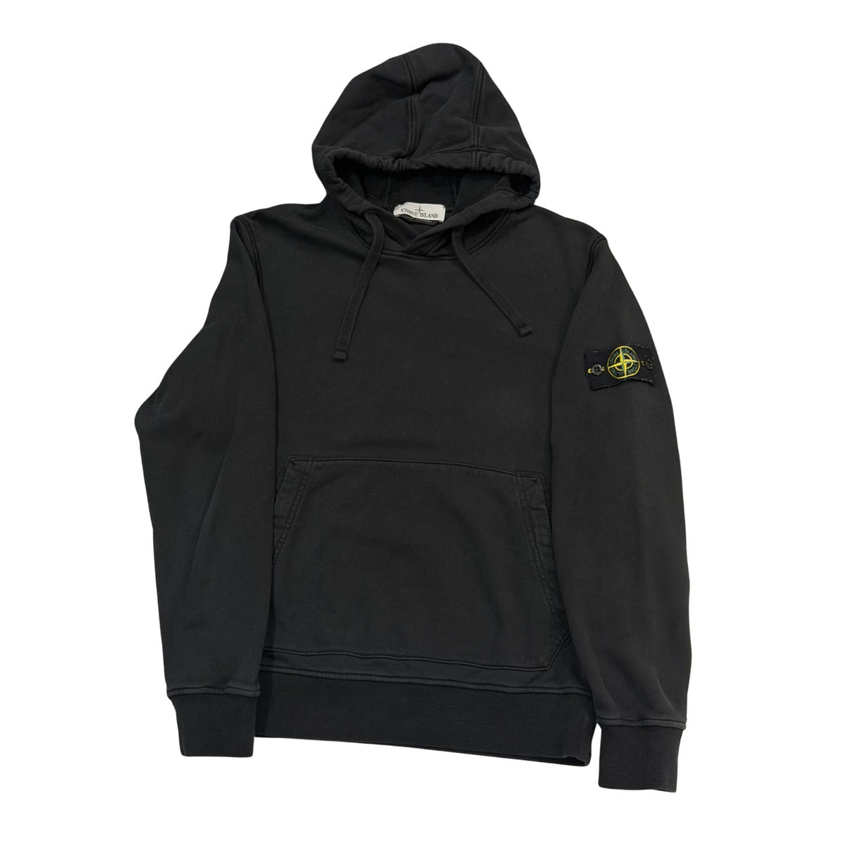 Stone Island Cotton Fleece Hoodie Black
