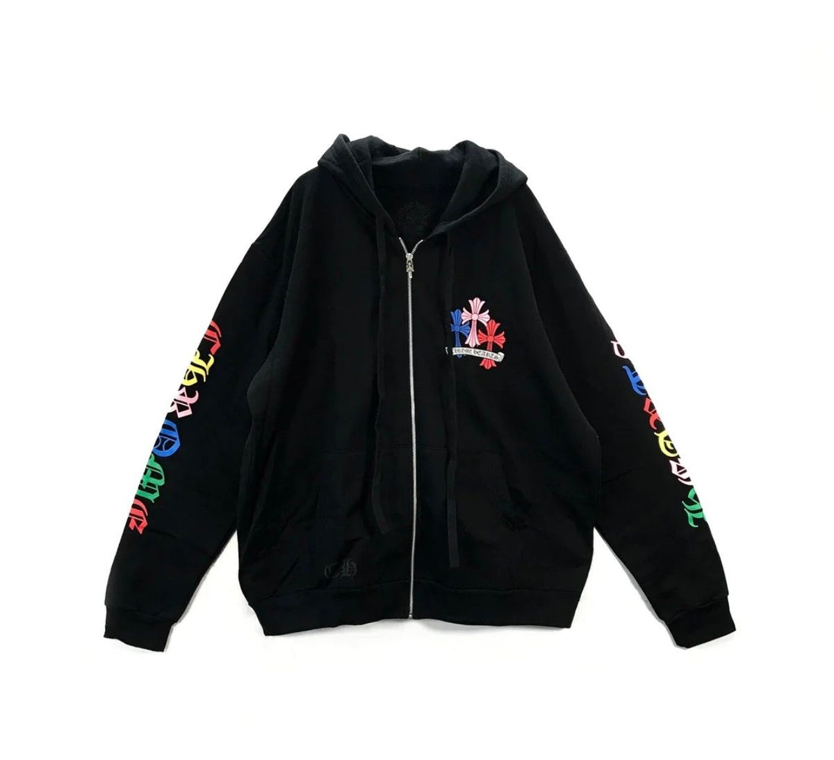 Chrome Hearts Multi Color Cross Cemetery Zip-Up Hoodie Black