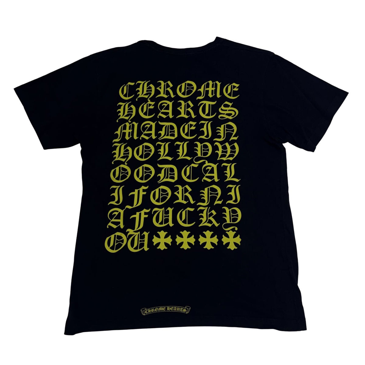 Chrome Hearts Neon Eye Chart T-Shirt Black