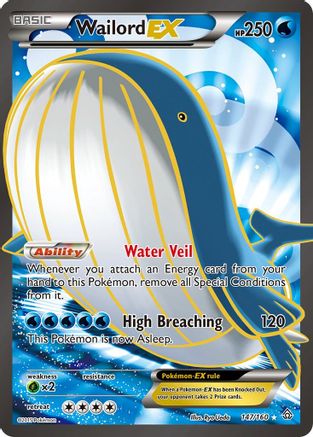 Wailord EX (Full Art) (147/160) - XY Primal Clash Holofoil