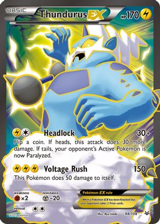 Thundurus EX (Full Art) (98/108) - XY Roaring Skies Holofoil