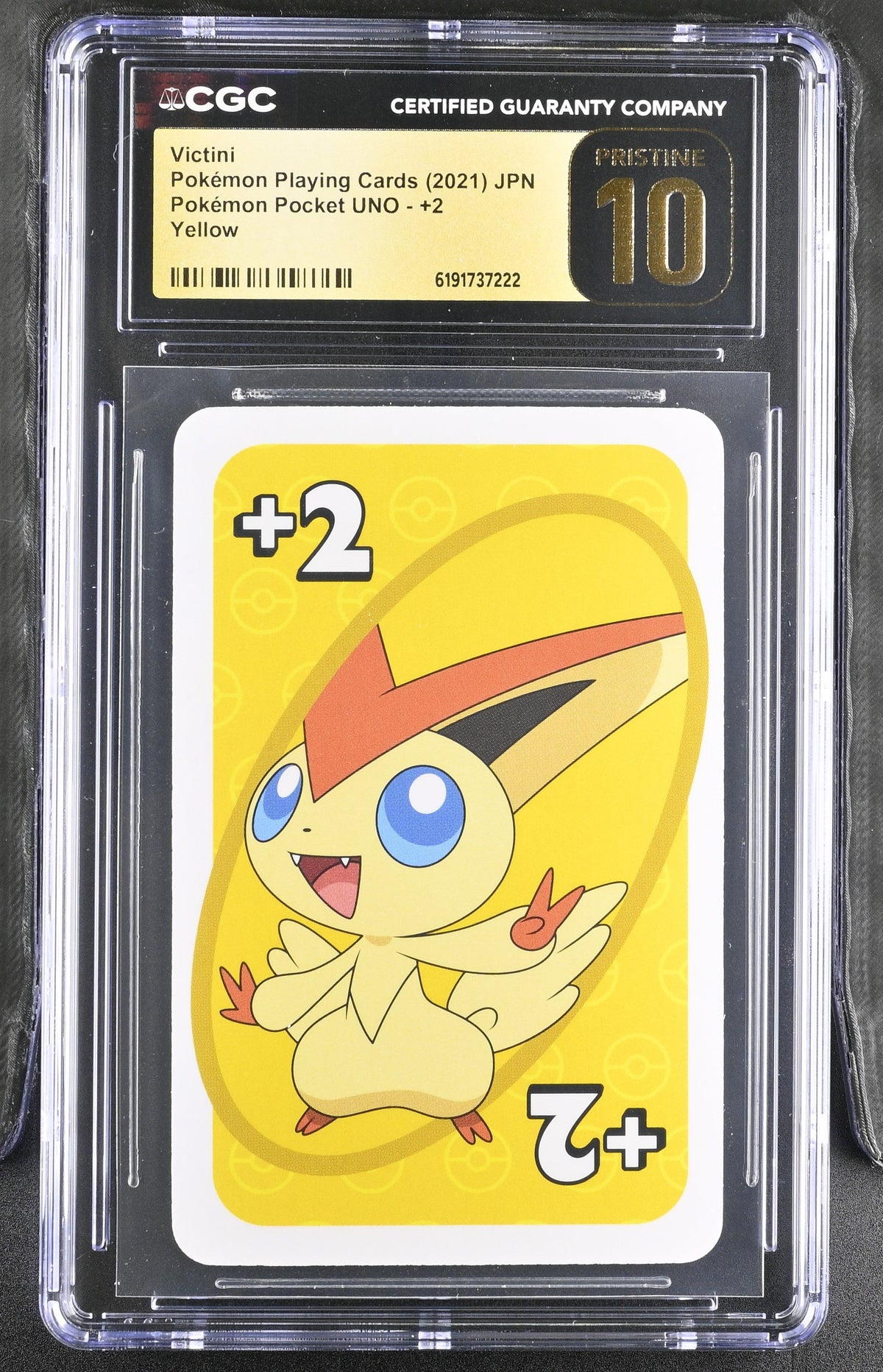 CGC PRISTINE 10 Victini +2 Pokemon Pocket UNO