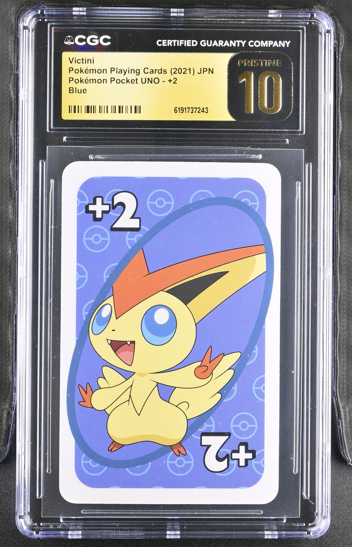 CGC PRISTINE 10 Victini +2 Pokemon Pocket UNO