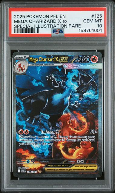 PSA 10 MEGA CHARIZARD X ex PHANTASMAL FLAMES
