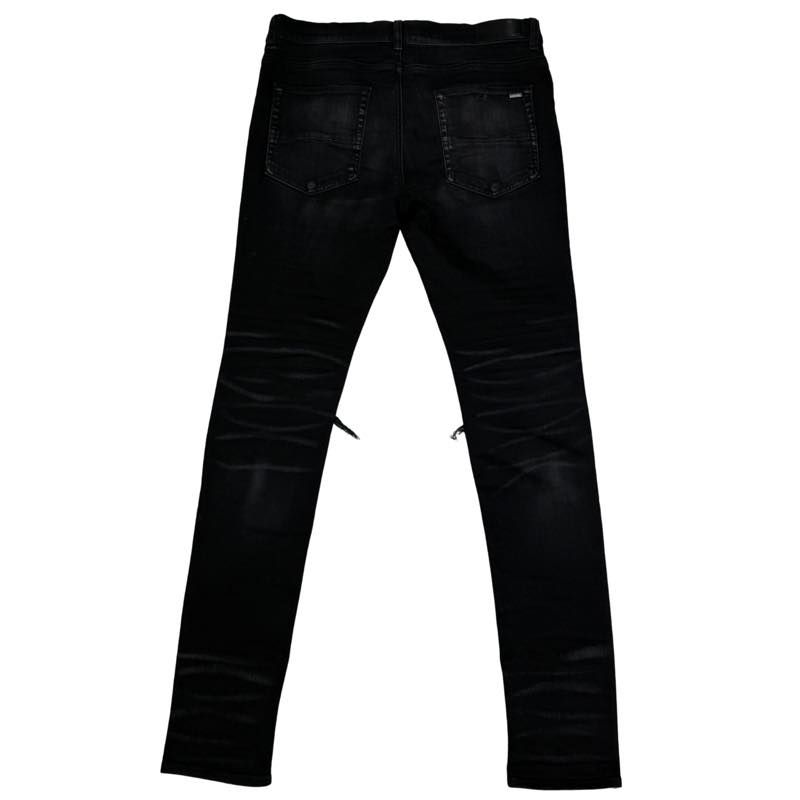 Amiri MX1 Leather Playboy Jean Black - Lightly Used Size 34