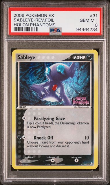 PSA 10 SABLEYE-REV.FOIL HOLON PHANTOMS