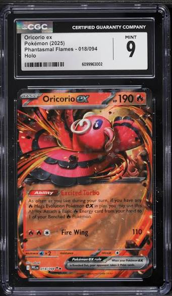 CGC 9 ORICORIO EX PHANTASMAL FLAMES