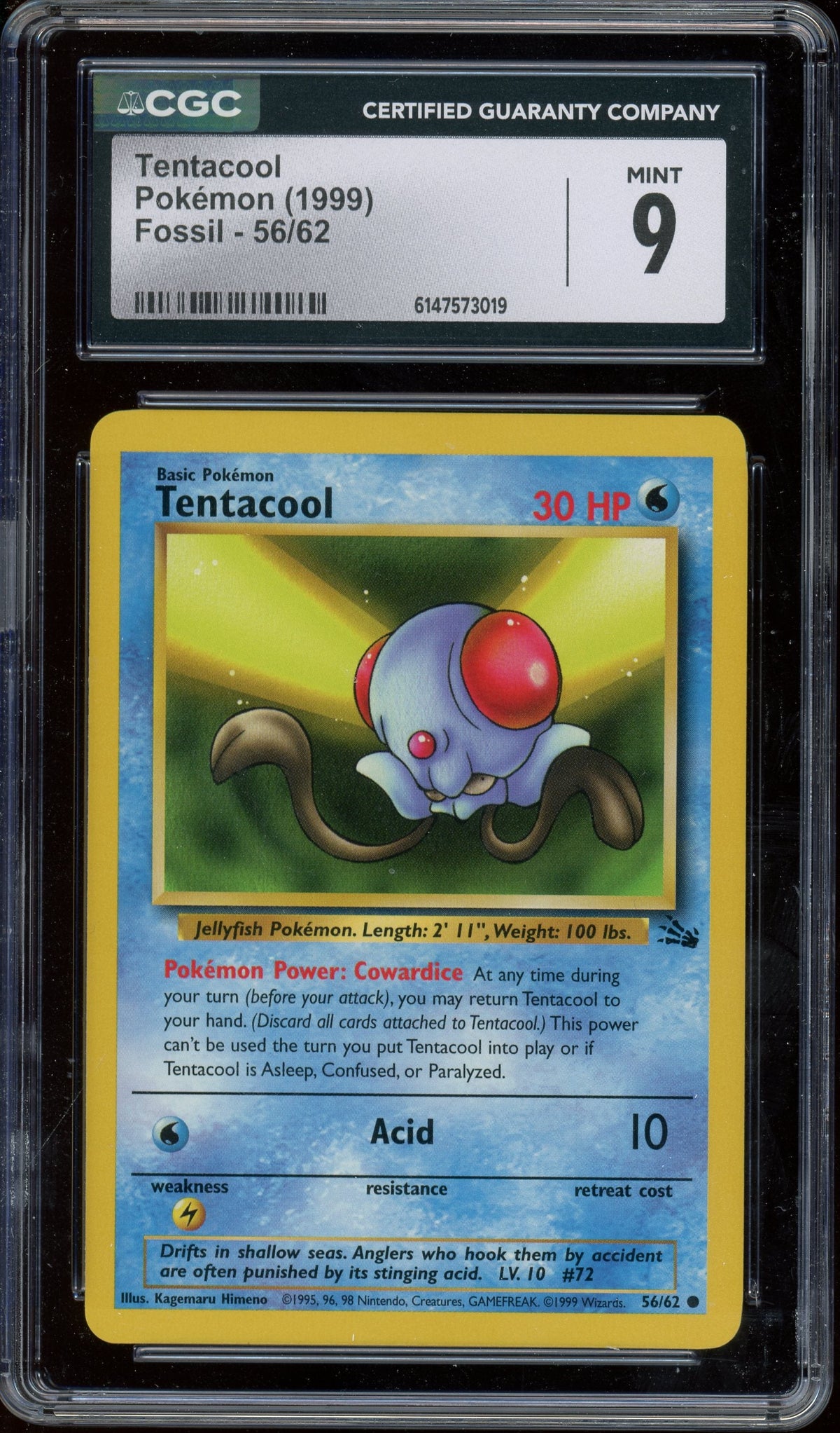 CGC 9 TENTACOOL FOSSIL 1999