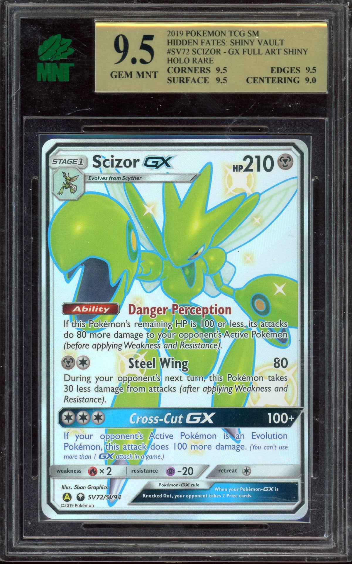 MNT 9.5 SCIZOR GX HIDDEN FATES
