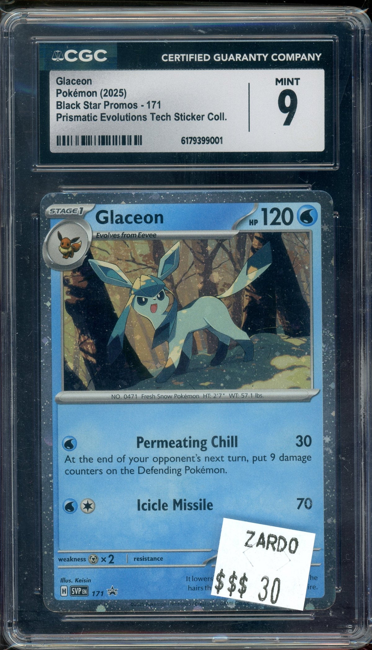 CGC 9 GLACEON PROMO PRISMATIC