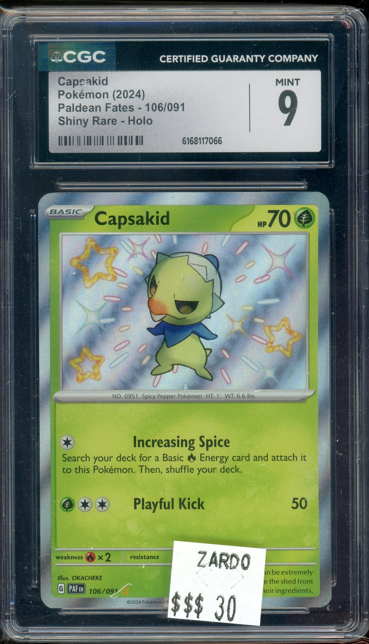 CGC 9 CAPSAKID SHINY