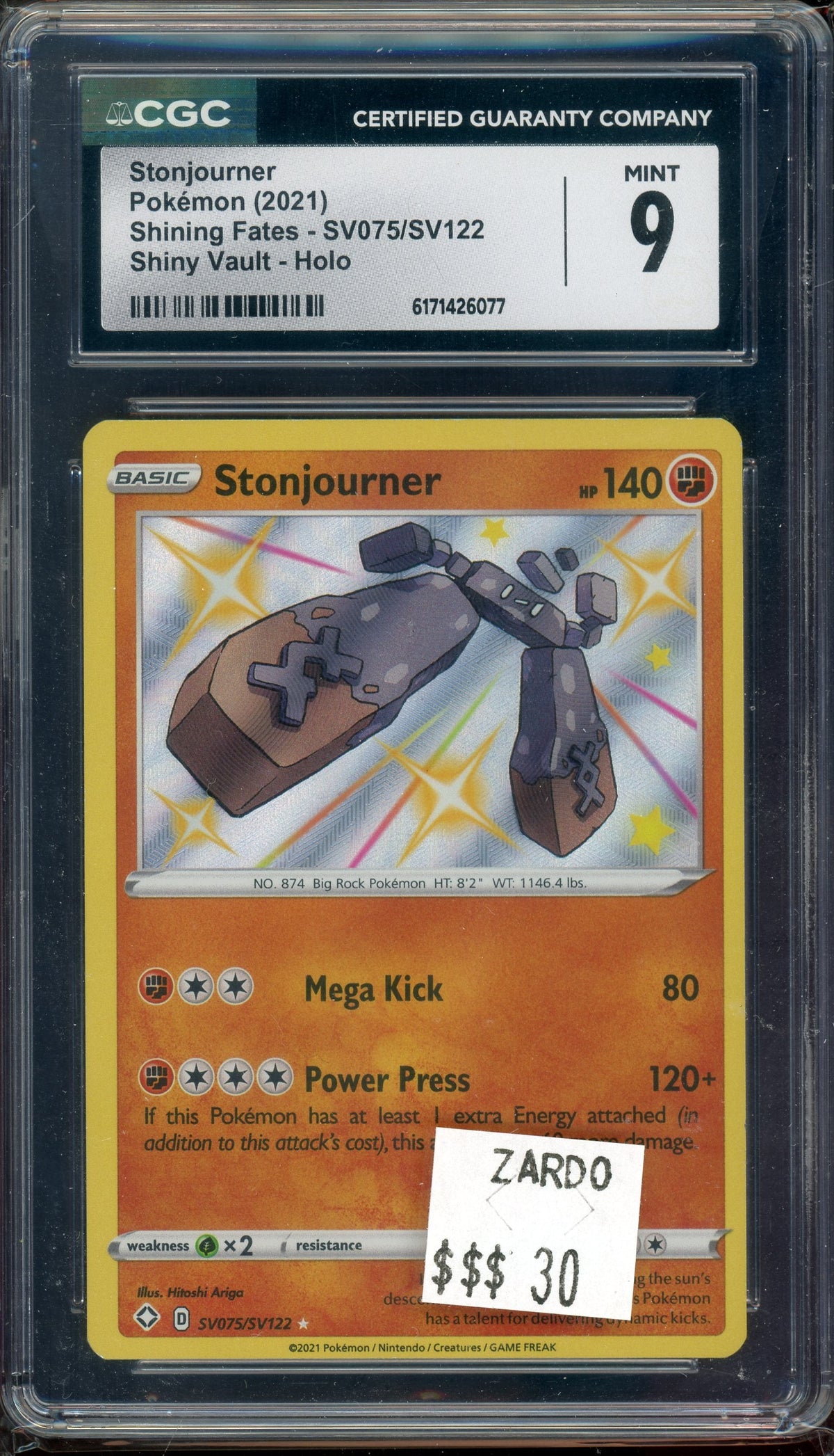 CGC 9 STONJOURNER SHINY