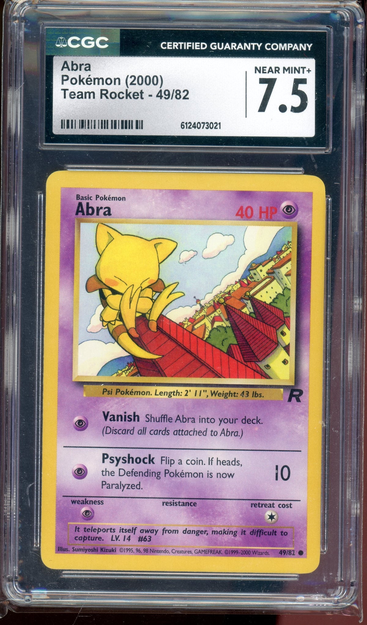 CGC 7.5 ABRA TEAM ROCKET