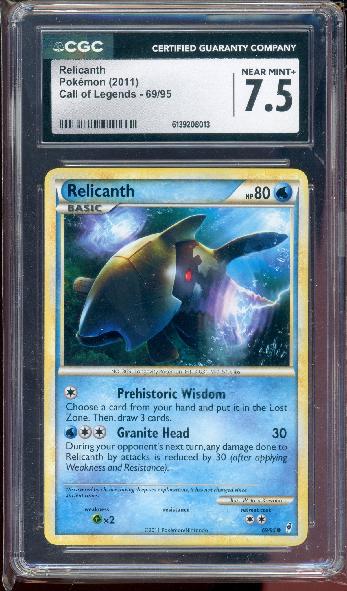 CGC 7.5 RELICANTH CALL OF LEGENDS
