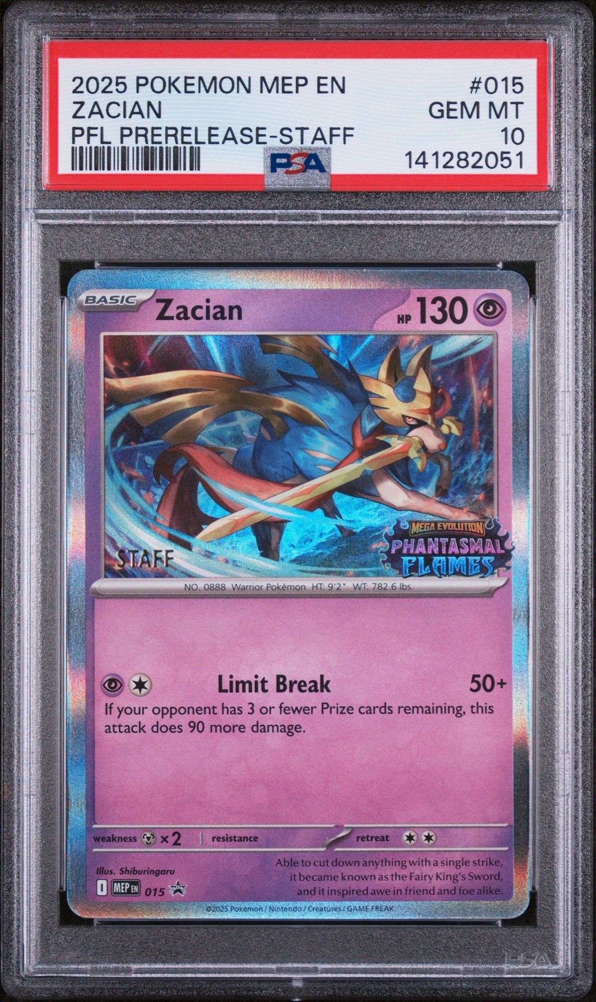 PSA 10Zacian #15 MEP Black Star Promo