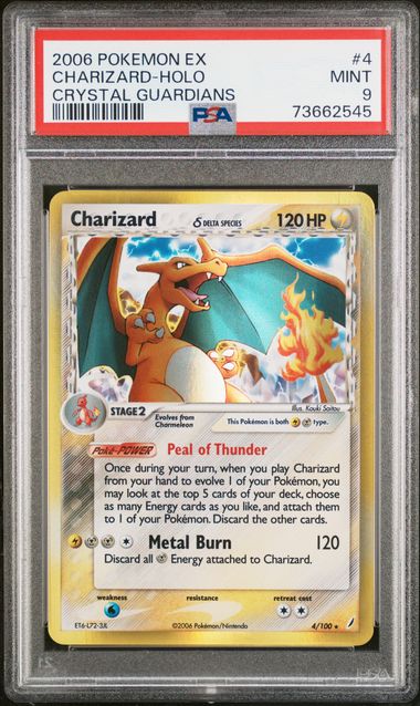 PSA 9 CHARIZARD-HOLO CRYSTAL GUARDIANS