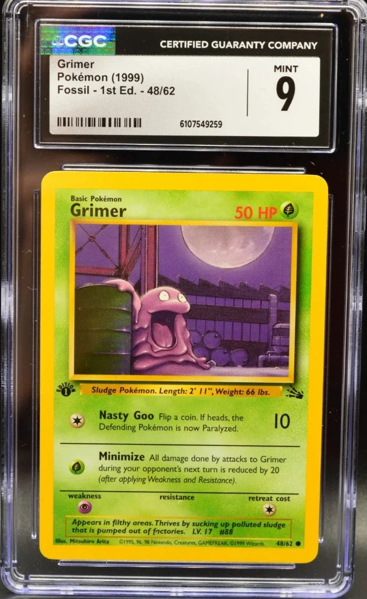 CGC 9 GRIMER FOSSIL 1ST ED