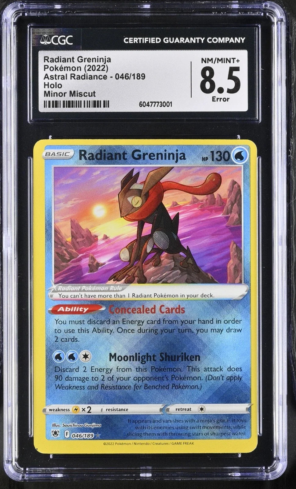 CGC 8.5 RADIANT GRENINJA ASTRAL RADIANCE