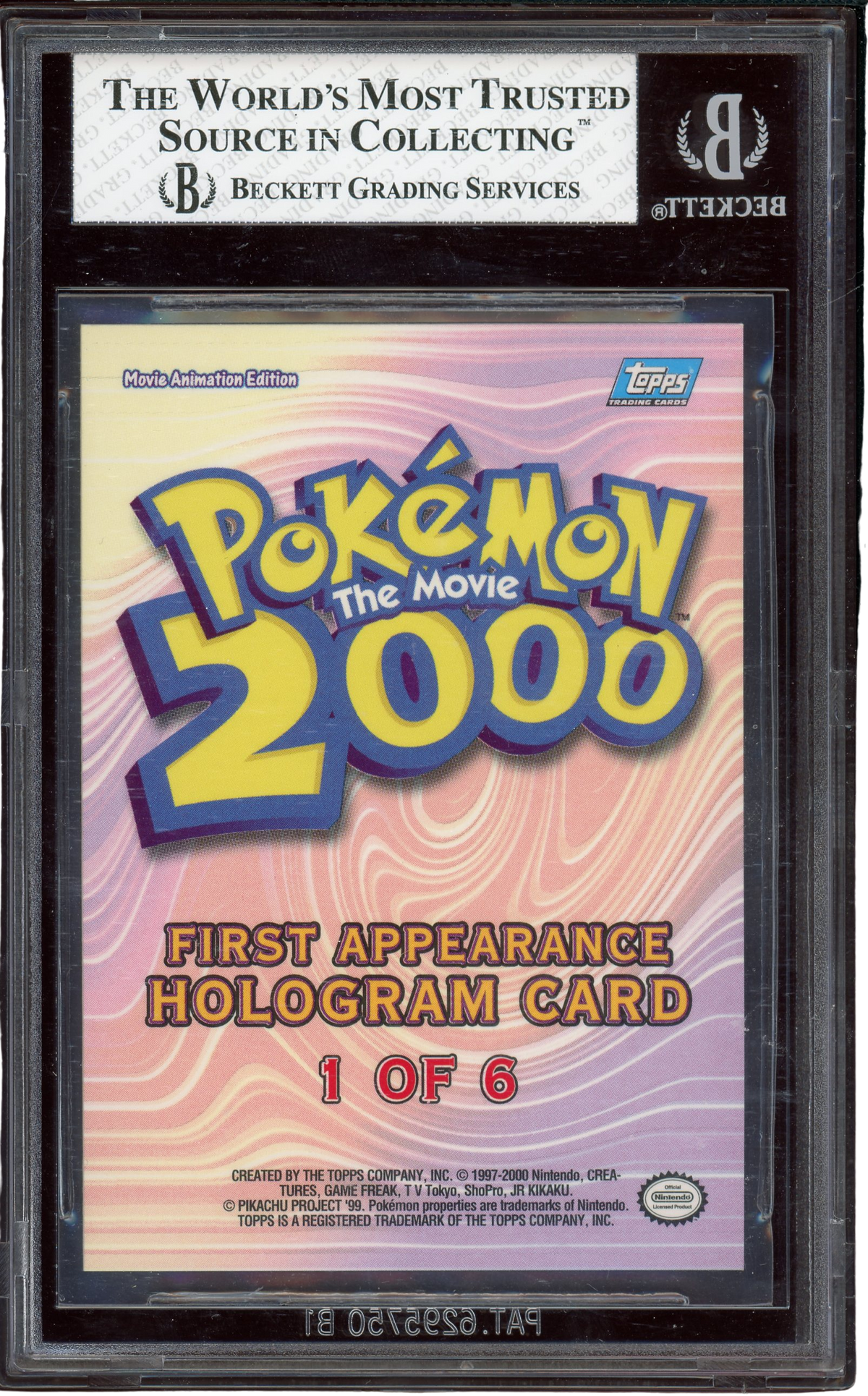 BGS 8 LUGIA FIRST APPEARANCE HOLOGRAMS POKEMON MOVIE 2000