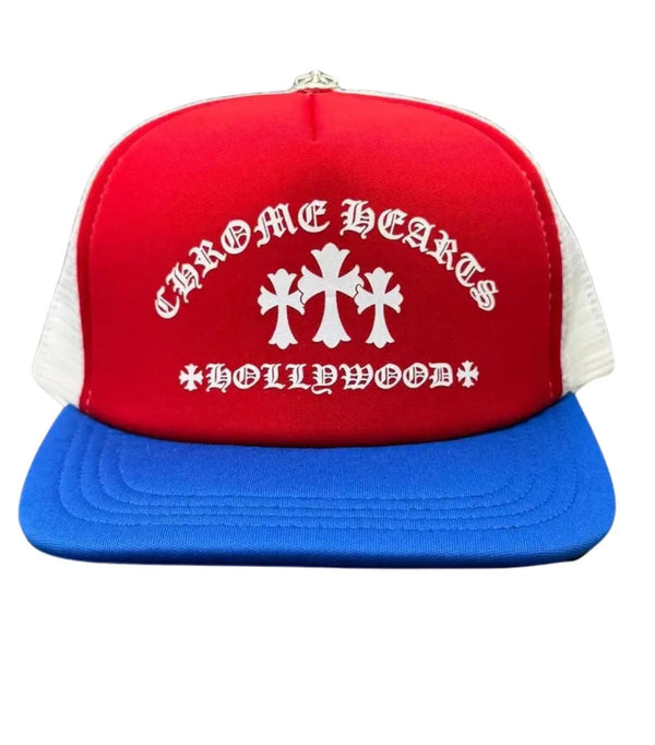 Chrome Hearts King Taco 4th Of July Trucker Hat Red/White/Blue - Lightly Used