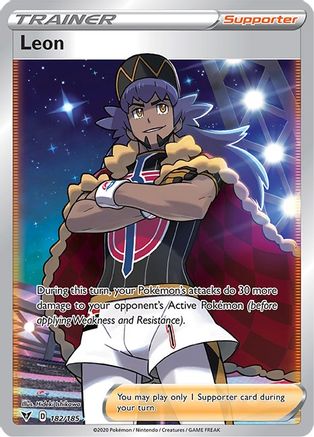 Leon (Full Art) (182/185) - SWSH04 Vivid Voltage Holofoil