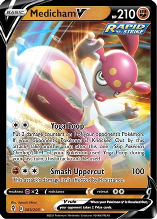 Medicham V (83/203) - SWSH07 Evolving Skies Holofoil