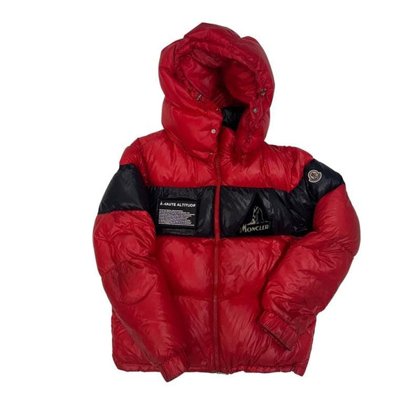 Moncler Gary Giubbotto Down Jacket Red - Pre-Owned Size S