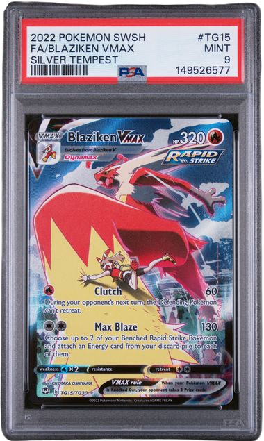 PSA 9 FA/BLAZIKEN VMAX SILVER TEMPEST