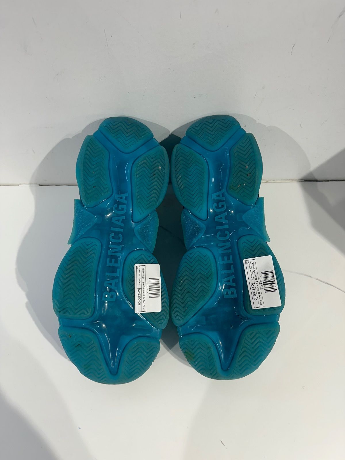 Balenciaga Triple S Clear Sole Teal Blue - Pre-Owned Size 9 (No original box)