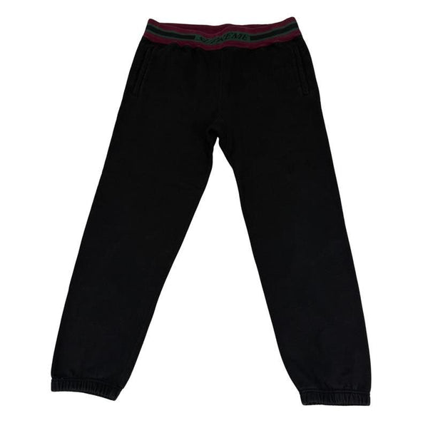 Supreme Striped Rib Sweatpants Black - Pre-Owned Size M