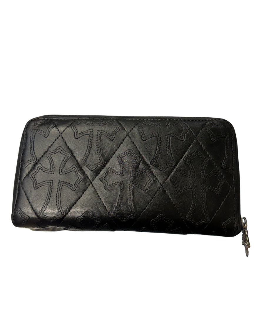 Chrome Hearts All Over Cemetery Scroll Full Zip Wallet - Lightly Used