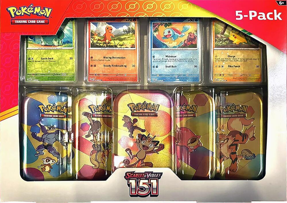 151 Mini Tin 5-pack Collection Box