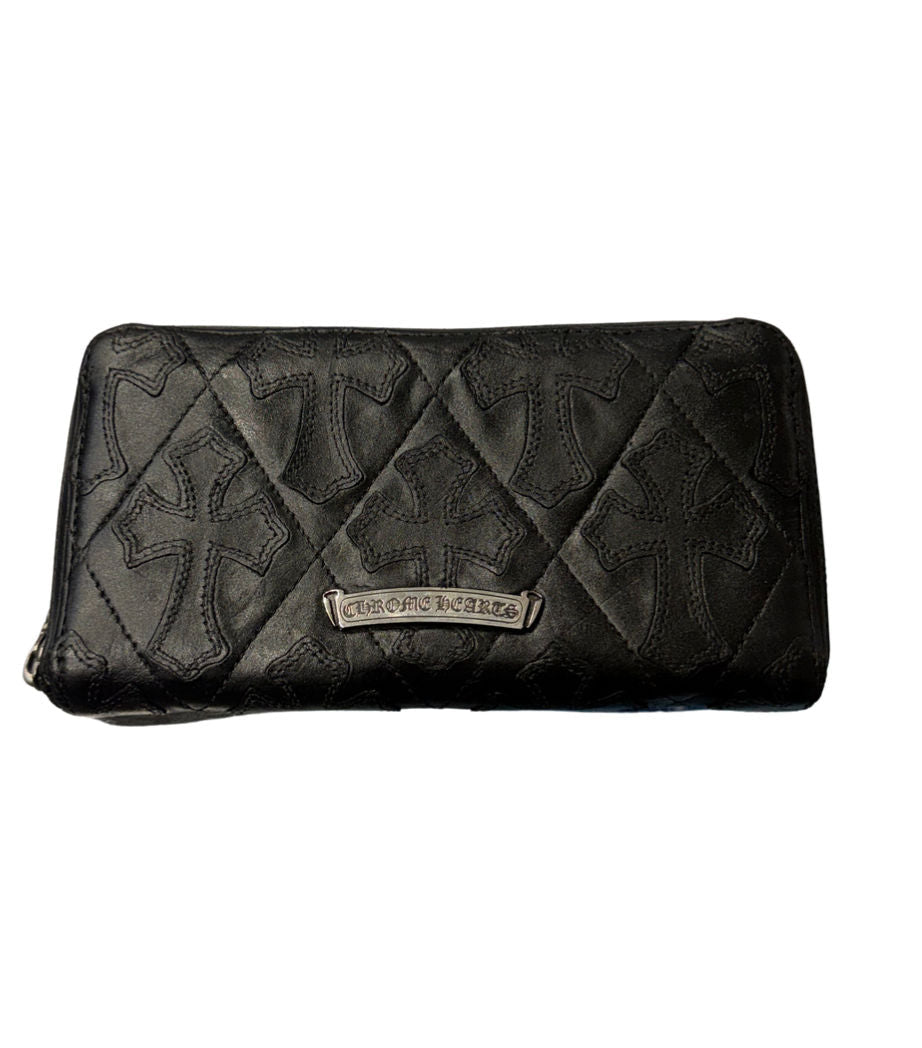 Chrome Hearts All Over Cemetery Scroll Full Zip Wallet - Lightly Used