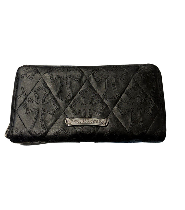 Chrome Hearts All Over Cemetery Scroll Full Zip Wallet - Lightly Used