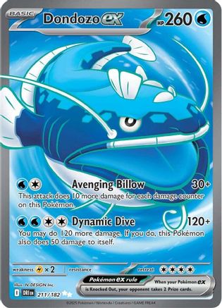 Dondozo ex (211/182) - SV10 Destined Rivals Holofoil