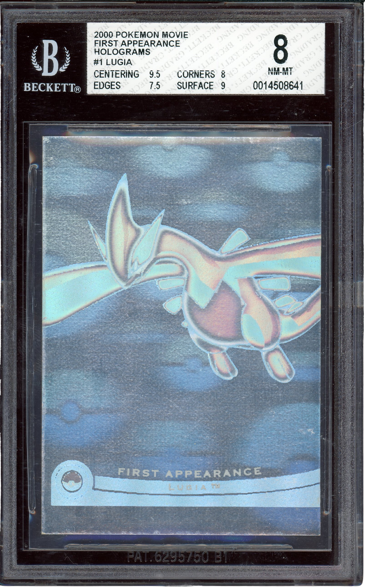 BGS 8 LUGIA FIRST APPEARANCE HOLOGRAMS POKEMON MOVIE 2000